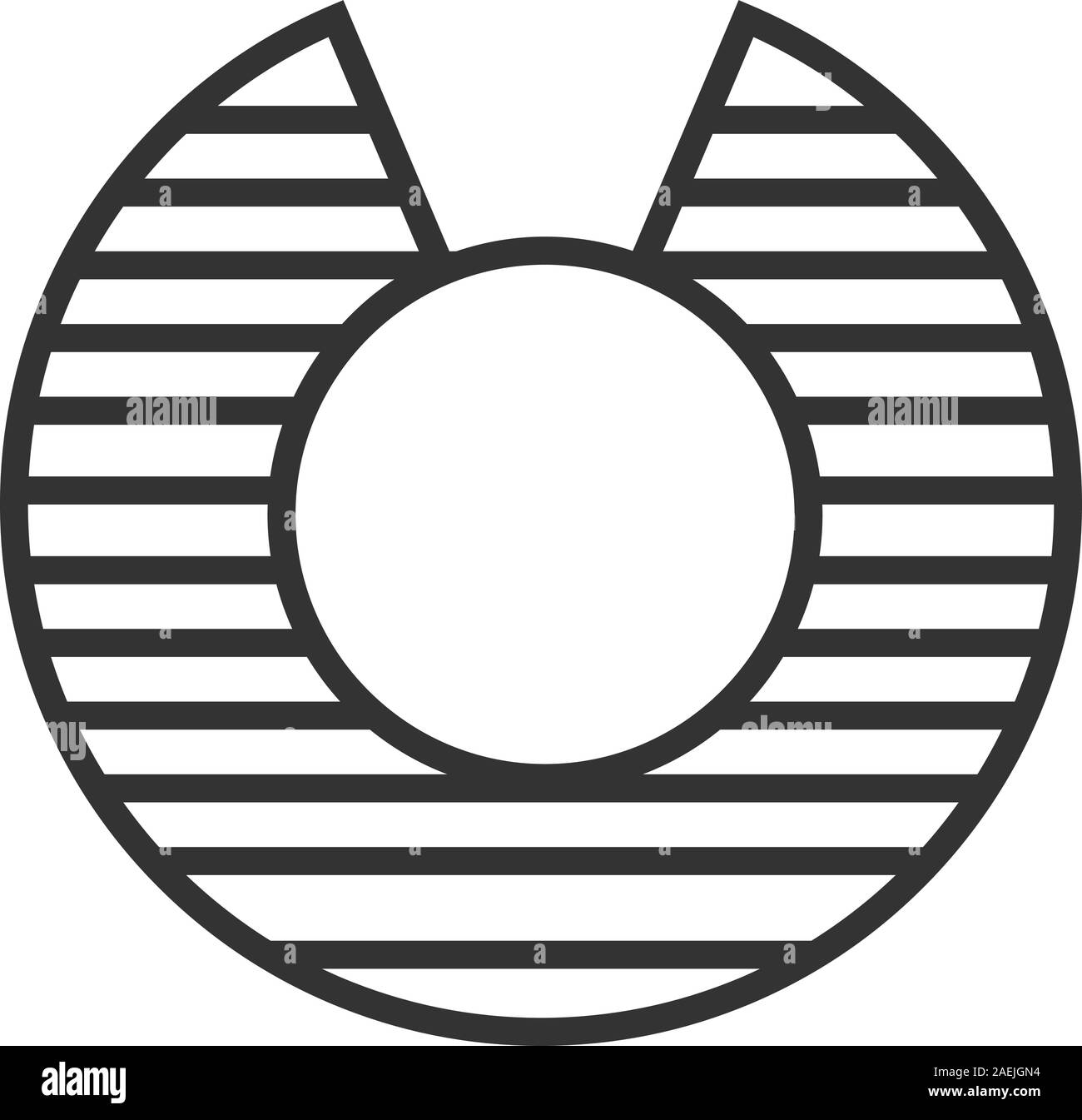 Sicherheitsanfälligkeit lineare Symbol. Dünne Linie Abbildung. Abstrakte Metapher Kontur Symbol. Vektor isoliert Maßbild Stock Vektor