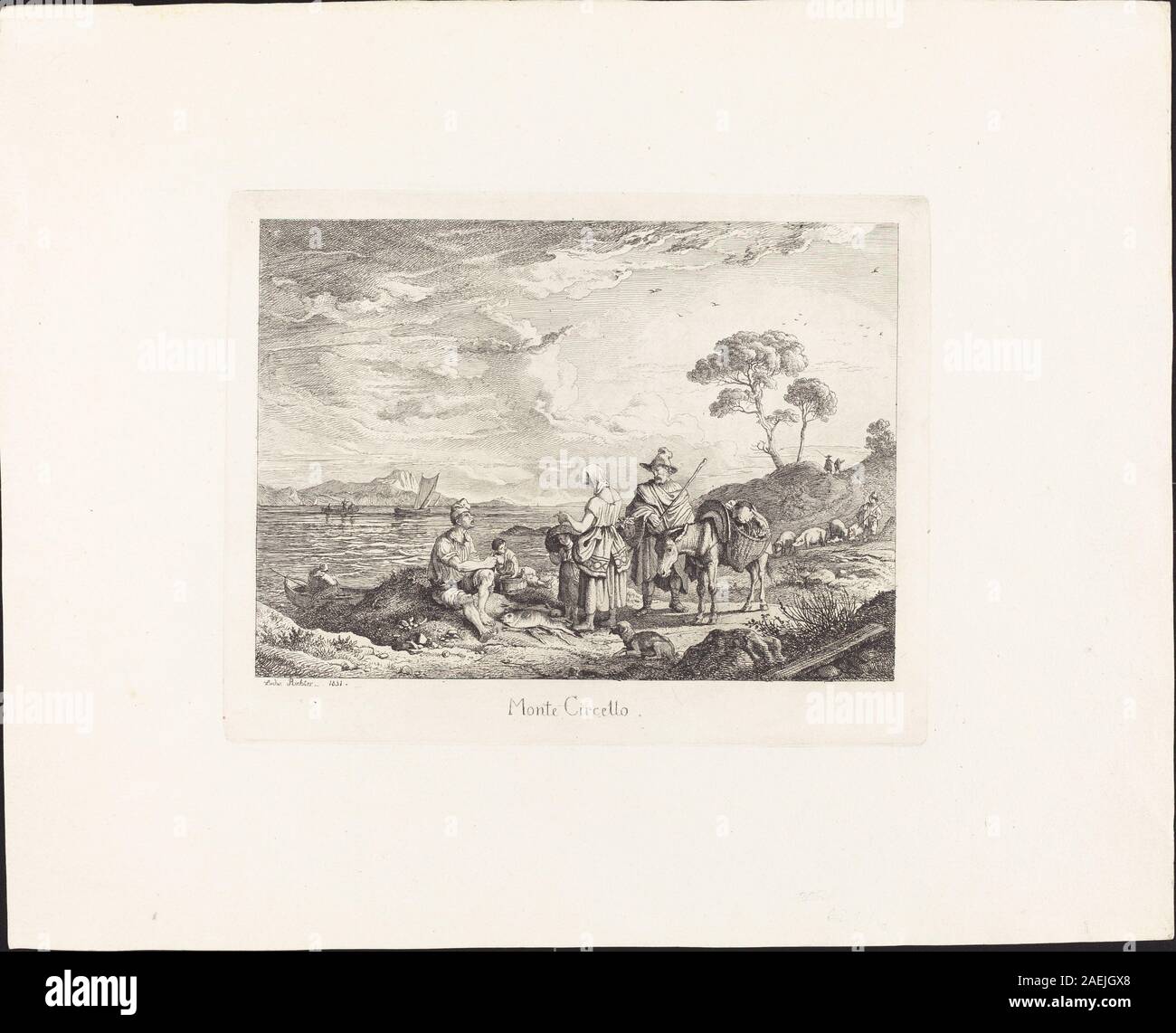 Ludwig Richter, Monte Circello, 1831 Monte Circello; 1831 Datum Stockfoto