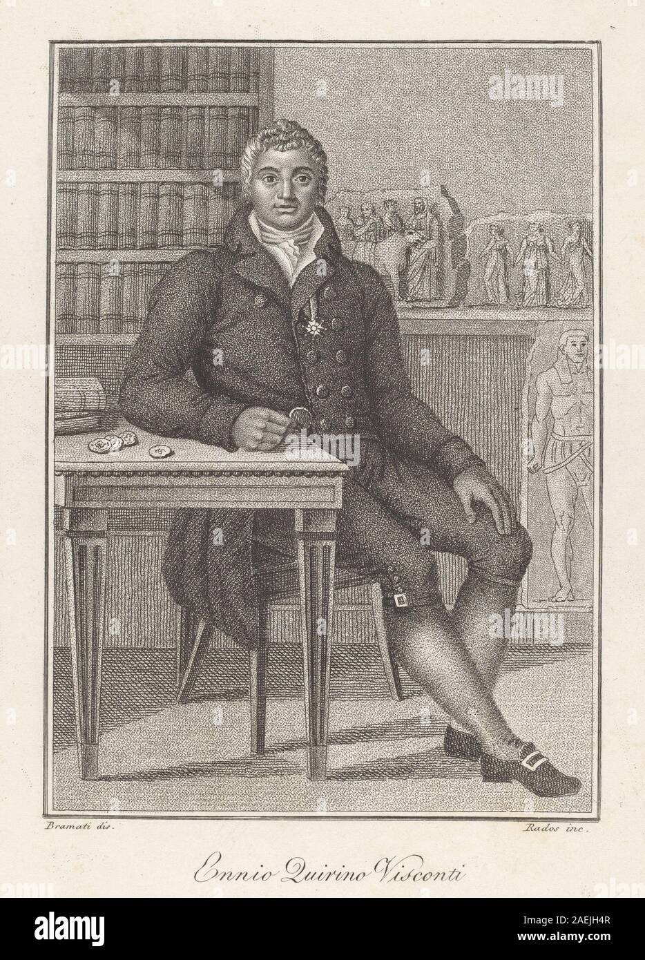 Luigi Rados, nach Luigi Bramati oder Antonio Bramati, Ennio Quirino Visconti, 1815-1818 Ennio Quirino Visconti; 1815-1818 Stockfoto