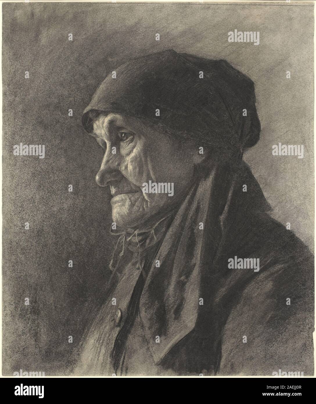 Léon-Augustin Lhermitte, einer älteren Bäuerin, c 1878 Eine alte Bäuerin; circa 1878 Datum Stockfoto