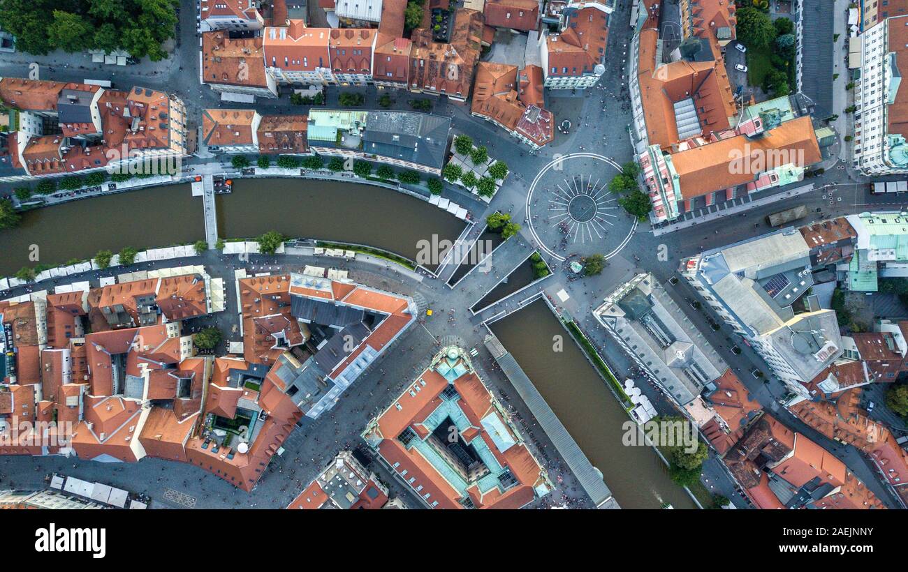 Prešeren Platz, Ljubljana, Slowenien Stockfoto