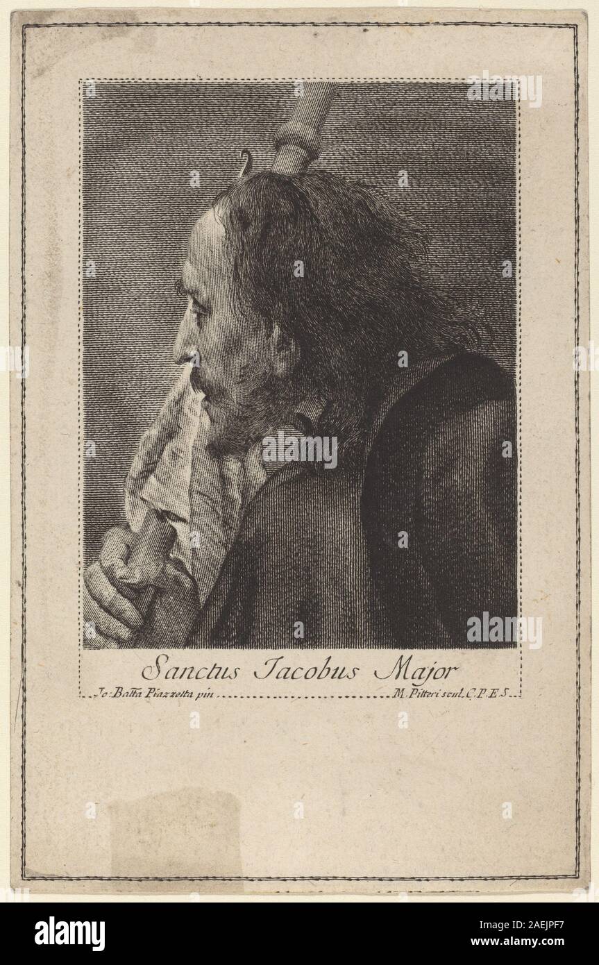 Marco Alvise Pitteri nach Giovanni Battista Piazzetta, Sanctus Sanctus Jacobus Jacobus Major Major Stockfoto