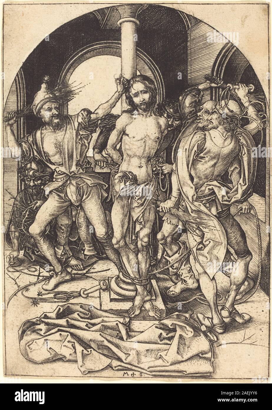 Martin Schongauer, die Geißelung, c 1480 Die Geißelung; circa 1480 Datum Stockfoto