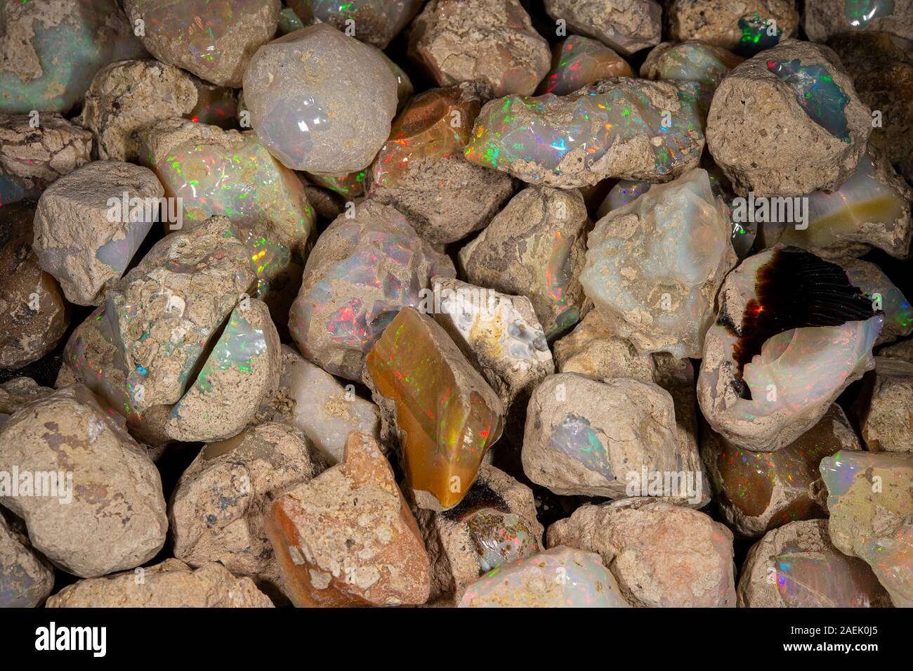 Zeile äthiopischen Opal, Äthiopien, Afrika Stockfoto