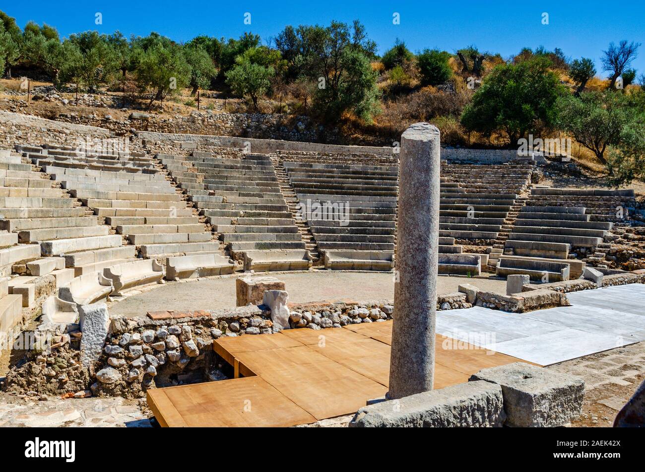 Das kleine Theater der antiken Epidaurus, Peloponnes, Griechenland