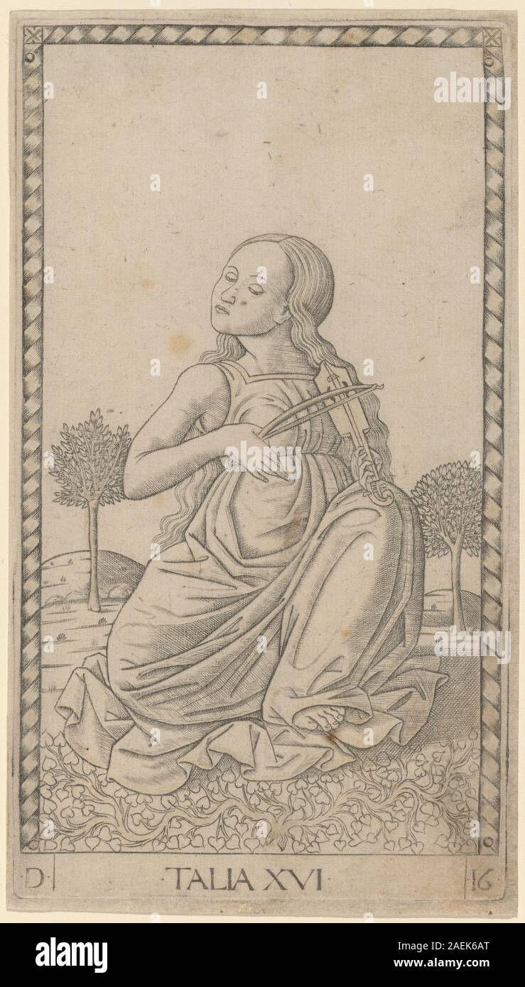 Meister der E-Serie - Tarocchi, Talia (Thalia), c 1465 Talia (Thalia); c. 1465 Stockfoto