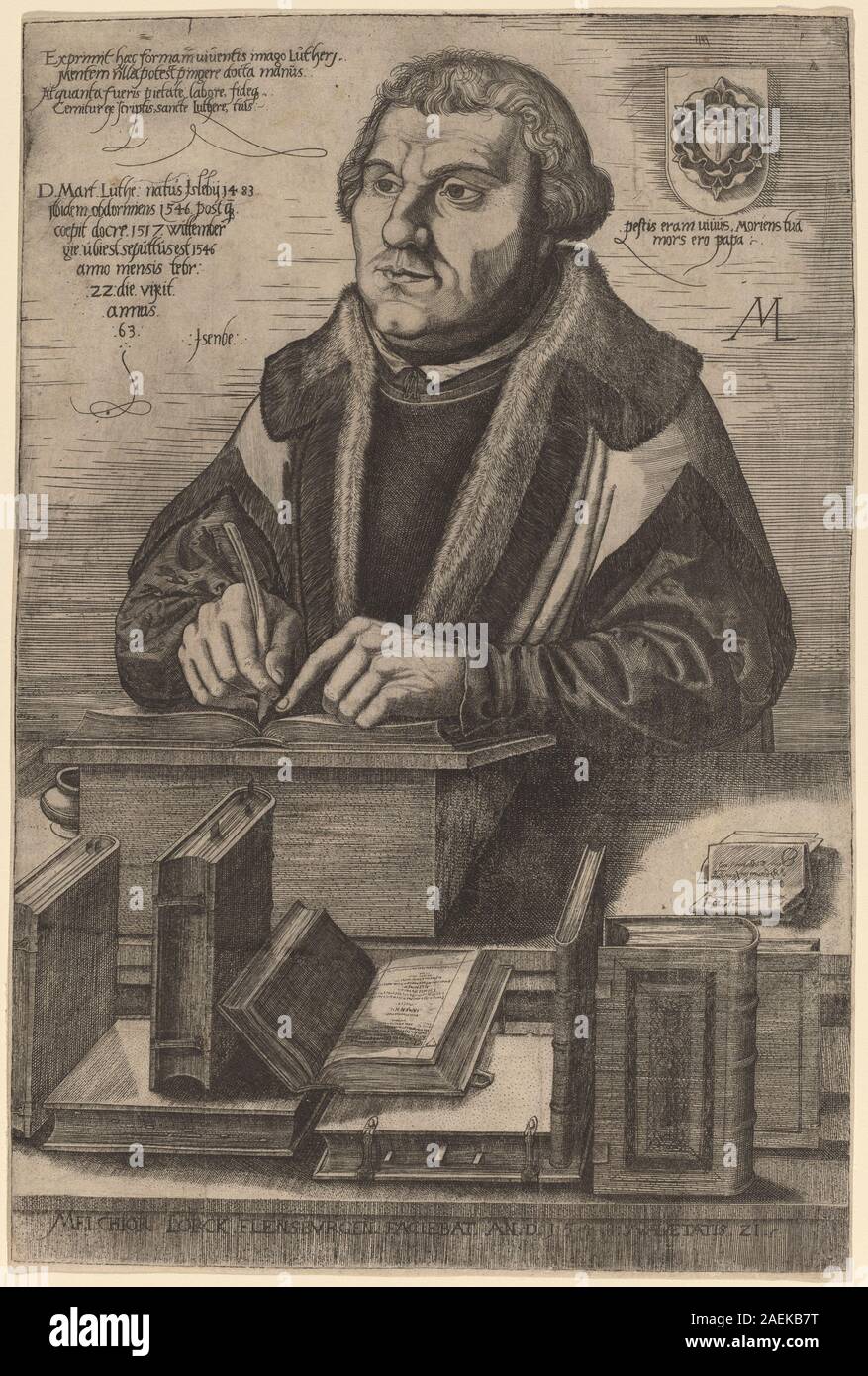 Melchior Lorch, Martin Luther, 1548 Martin Luther; 1548 Datum Stockfoto