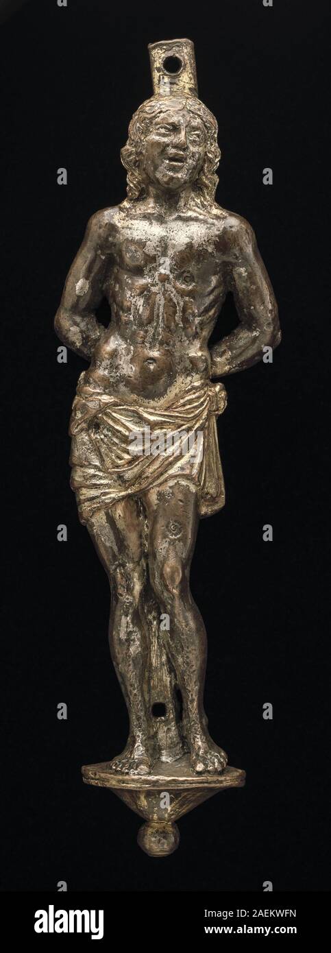 Der im 16. Jahrhundert in Padua geschaffene „Heilige Sebastian“ zeigt den christlichen Märtyrer, der mit Pfeilen gebunden und durchbohrt ist, und betont religiöse Ikonographie, italienische Malerei der Renaissance und hingebungsvolle Darstellung. Stockfoto