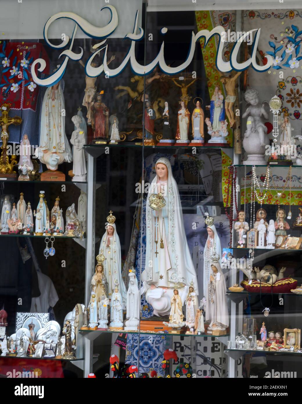 Religiöse Figuren, Fatima, Einloggen Noch Gemeinde, Santarem, Portugal Stockfoto