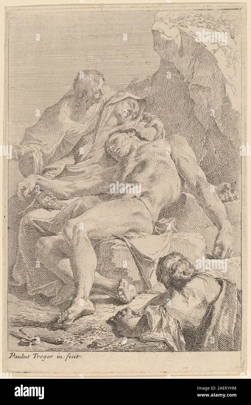 Paul Troger, Pietà, 1720 s Pietà; 1720 s Stockfoto