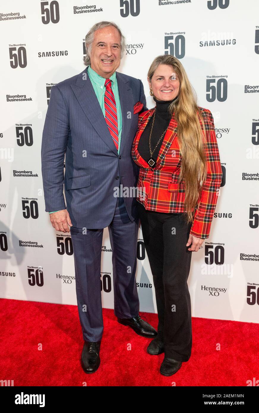 New York, NY - Dezember 9, 2019: Stewart Lane und Bonnie Comley besuchen "Die Bloomberg 50' Feier an der Morgan Library Stockfoto