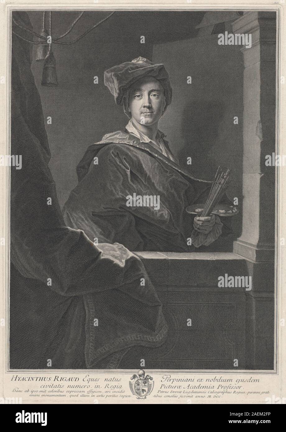 Pierre Drevet, nach Hyacinthe Rigaud, Hyacinthe Rigaud, Hyacinthe Rigaud 1700; 1700 Datum Stockfoto