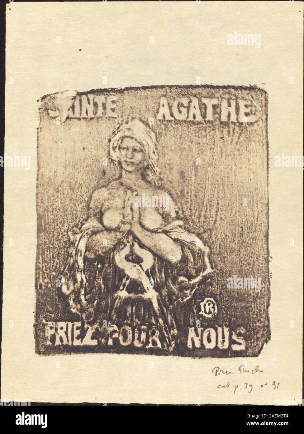 Pierre Roche, Saint Agathe (Hl. Agatha), 1921 Saint Agathe (Hl. Agatha); 1921 Datum Stockfoto