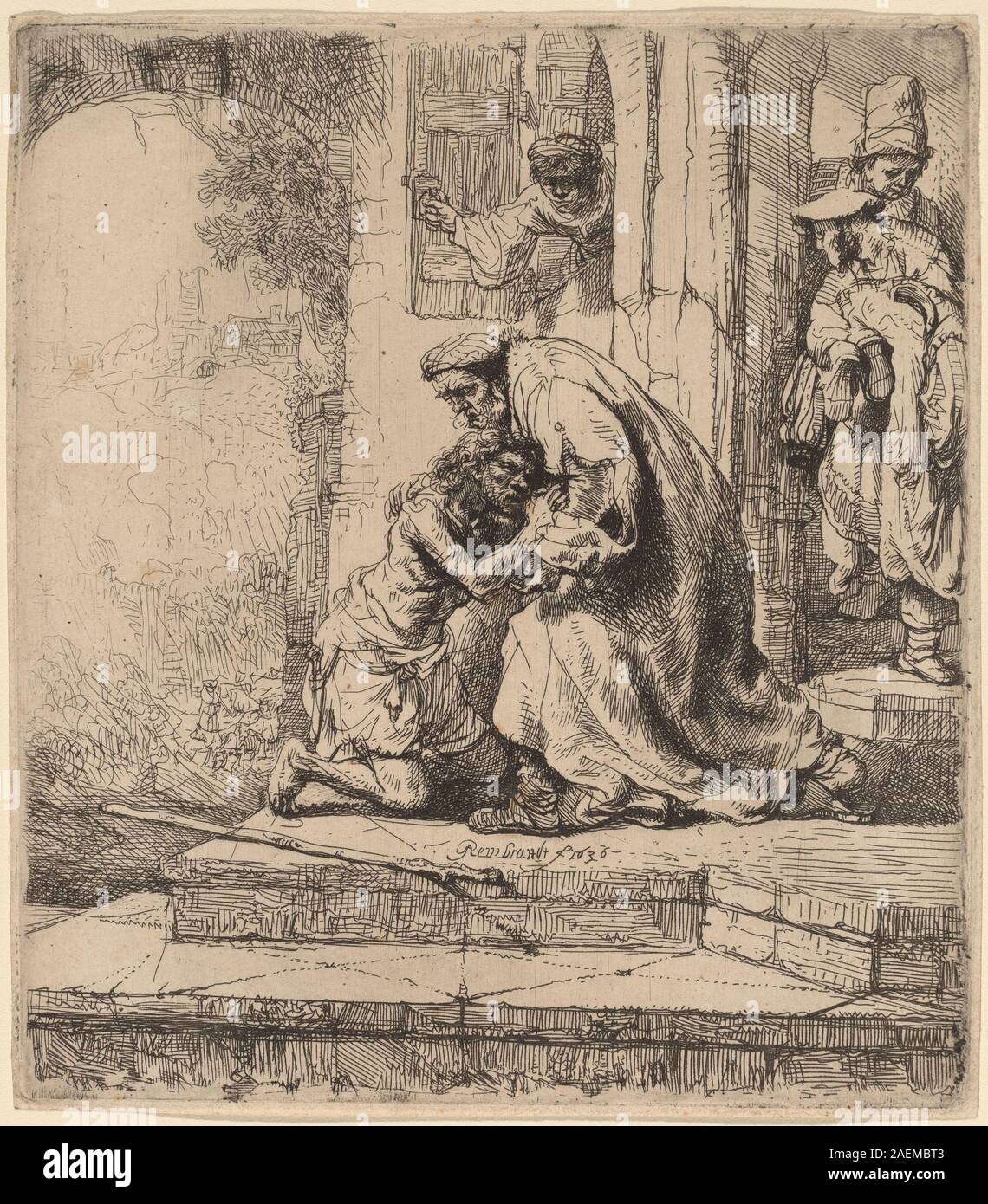 Rembrandt van Rijn, die Rückkehr des verlorenen Sohnes, 1636, der Rückkehr des verlorenen Sohnes; 1636 Datum Stockfoto