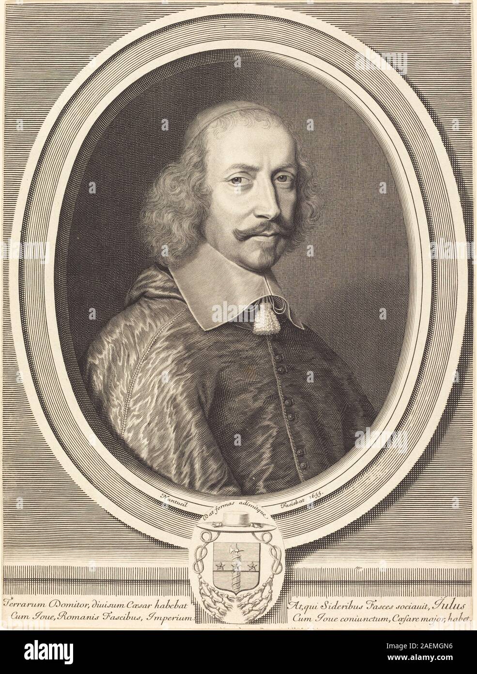 Robert Nanteuil, Kardinal Jules Mazarin, 1655, Kardinal Jules Mazarin; 1655 Datum Stockfoto
