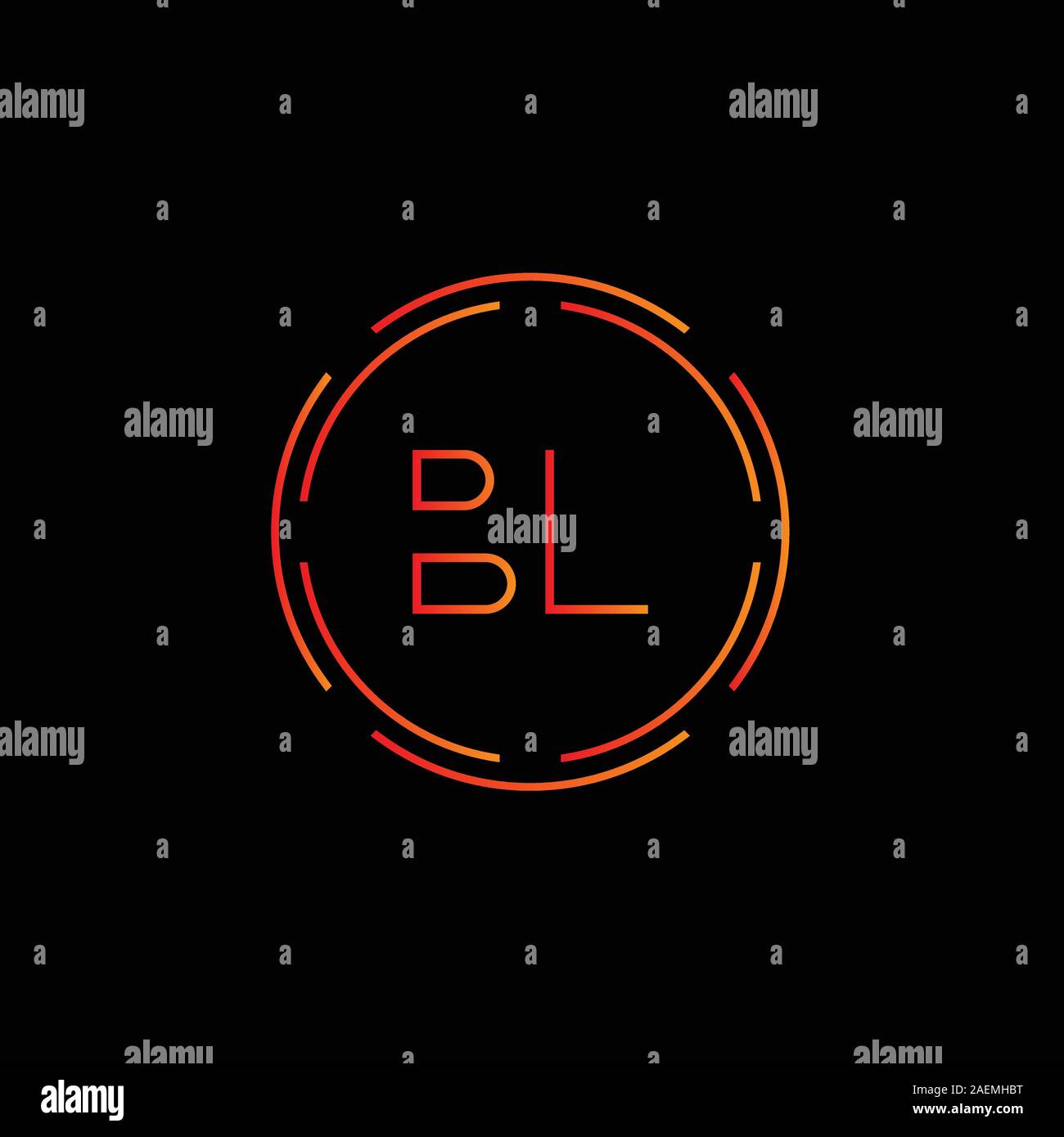 Erste BL Schreiben Logo mit Kreativen Moderne Typografie Vektor Vorlage. Kreative abstrakte Buchstaben BL Logo Vektor. Stock Vektor