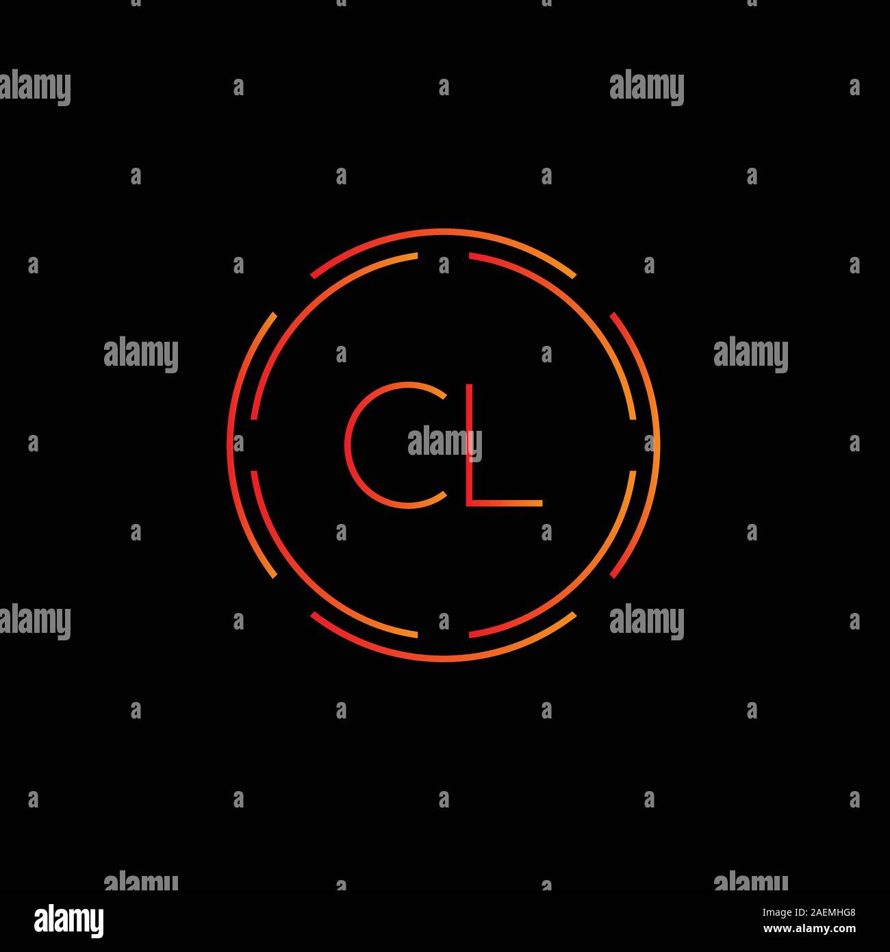 Erste CL Schreiben Logo mit Kreativen Moderne Typografie Vektor Vorlage. Kreative abstrakte Buchstaben CL Logo Vektor. Stock Vektor