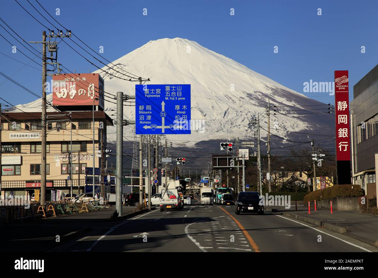 Mount Fuji aus Gotemba Stockfoto