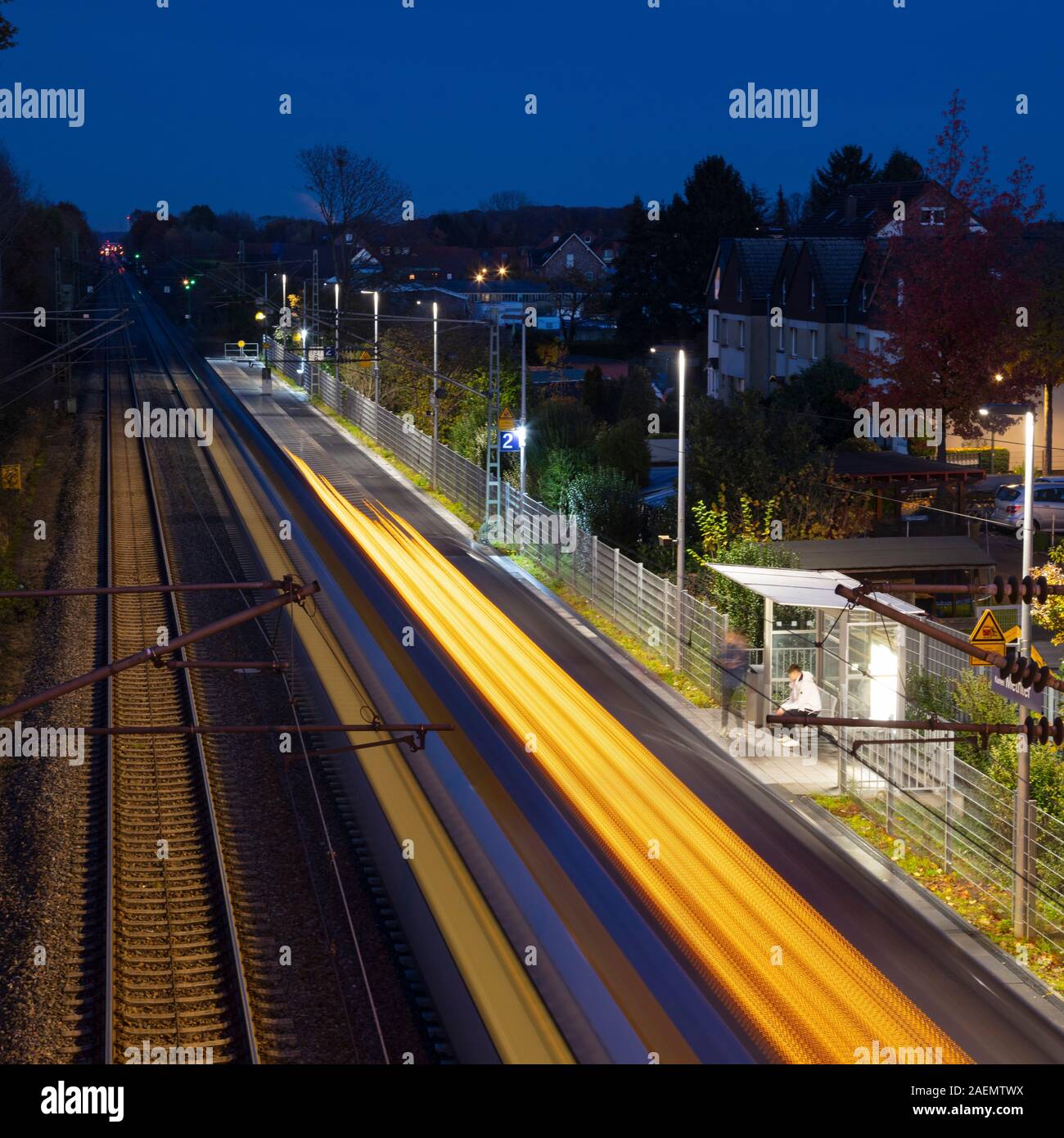 Bahnhof, Methler, Kamen, Nordrhein-Westfalen, Deutschland, Europa Stockfoto