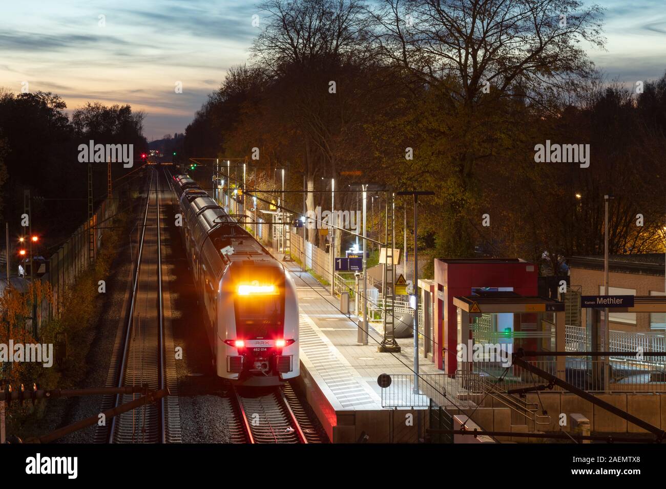 Bahnhof, Methler, Kamen, Nordrhein-Westfalen, Deutschland, Europa Stockfoto