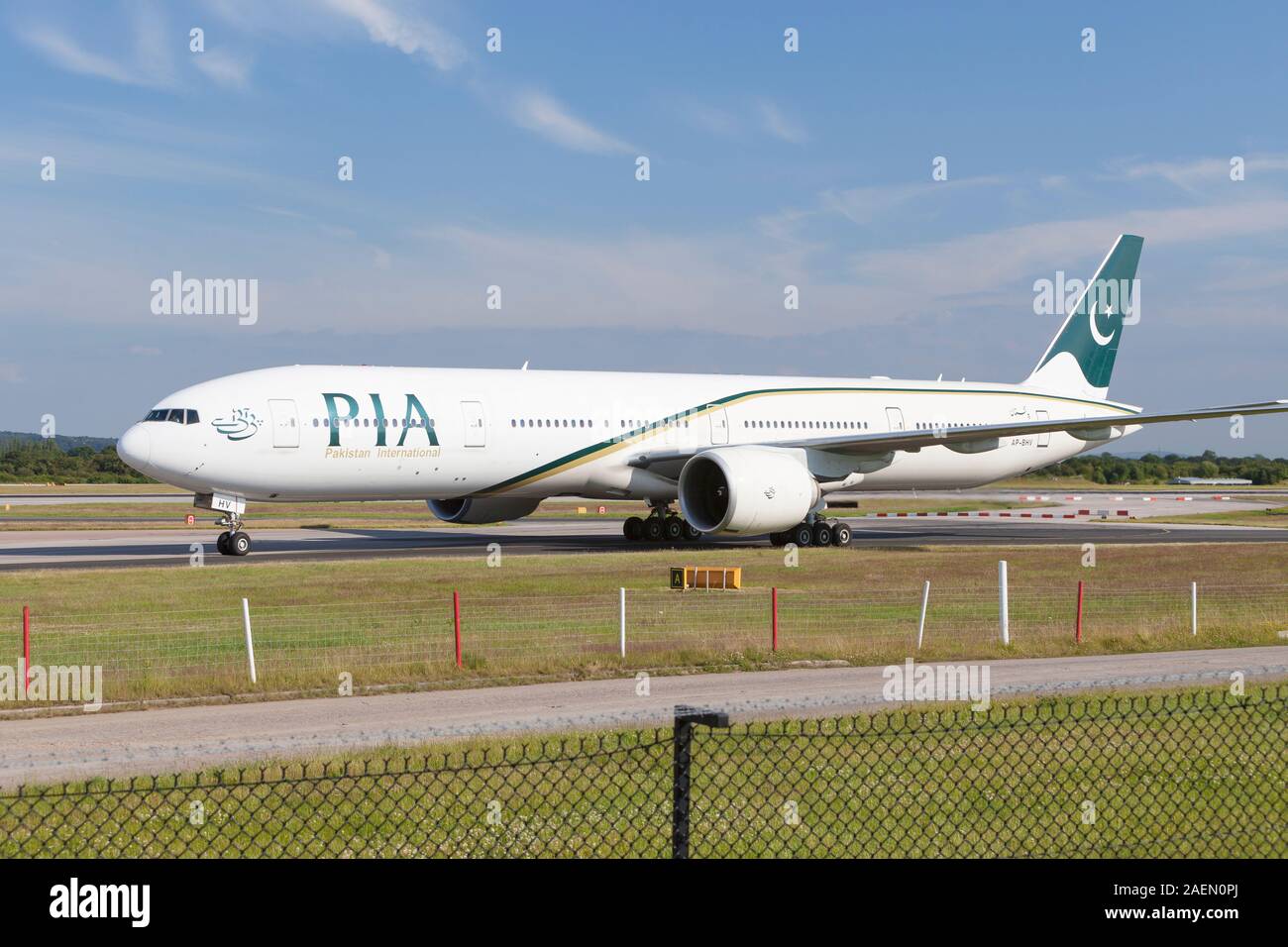 PIA Pakistan international Airlines Flugzeug, England Stockfoto