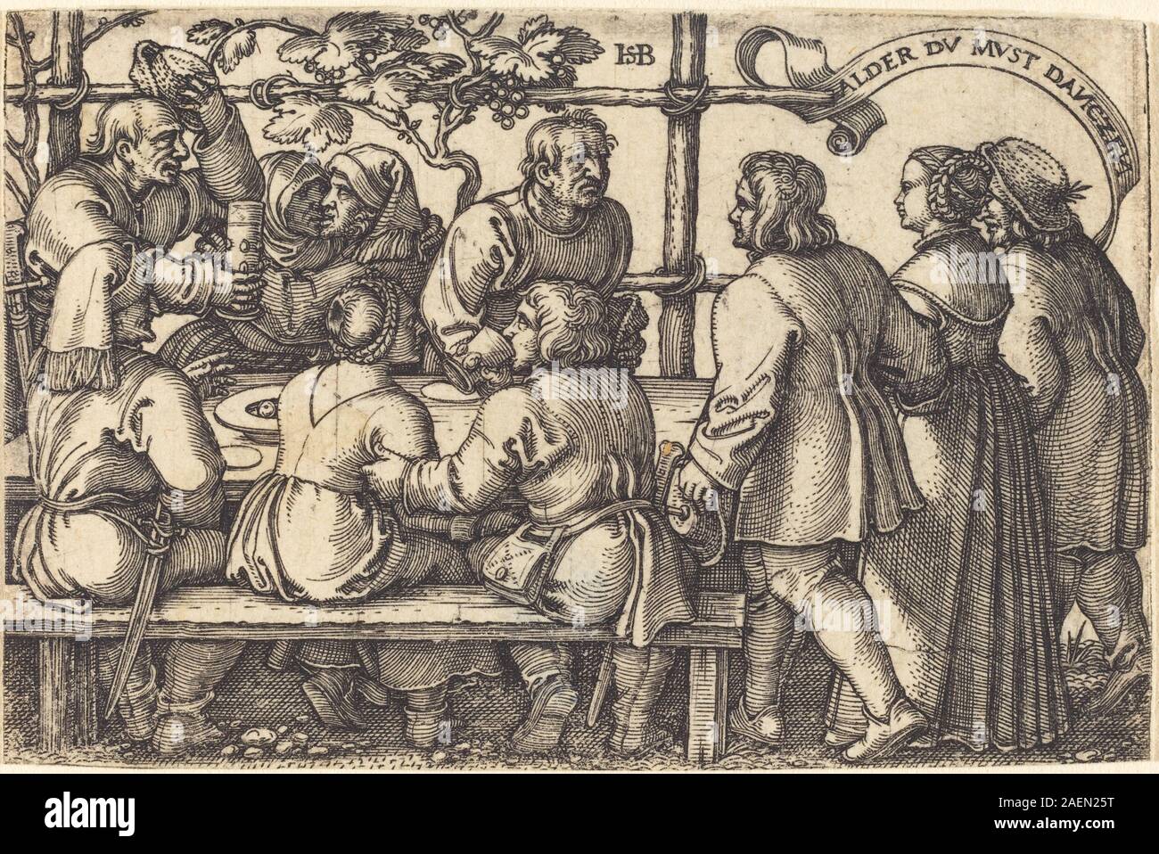 Sebald Beham, Bauern Fest, Bauern" fest Stockfoto