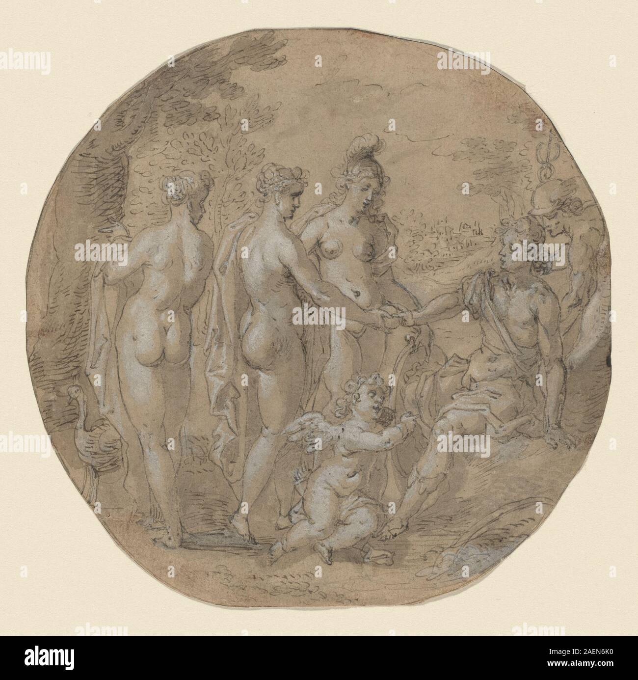Süddeutschen aus dem 17. Jahrhundert, das Urteil des Paris, c 1600, das Urteil des Paris; c. 1600 Stockfoto