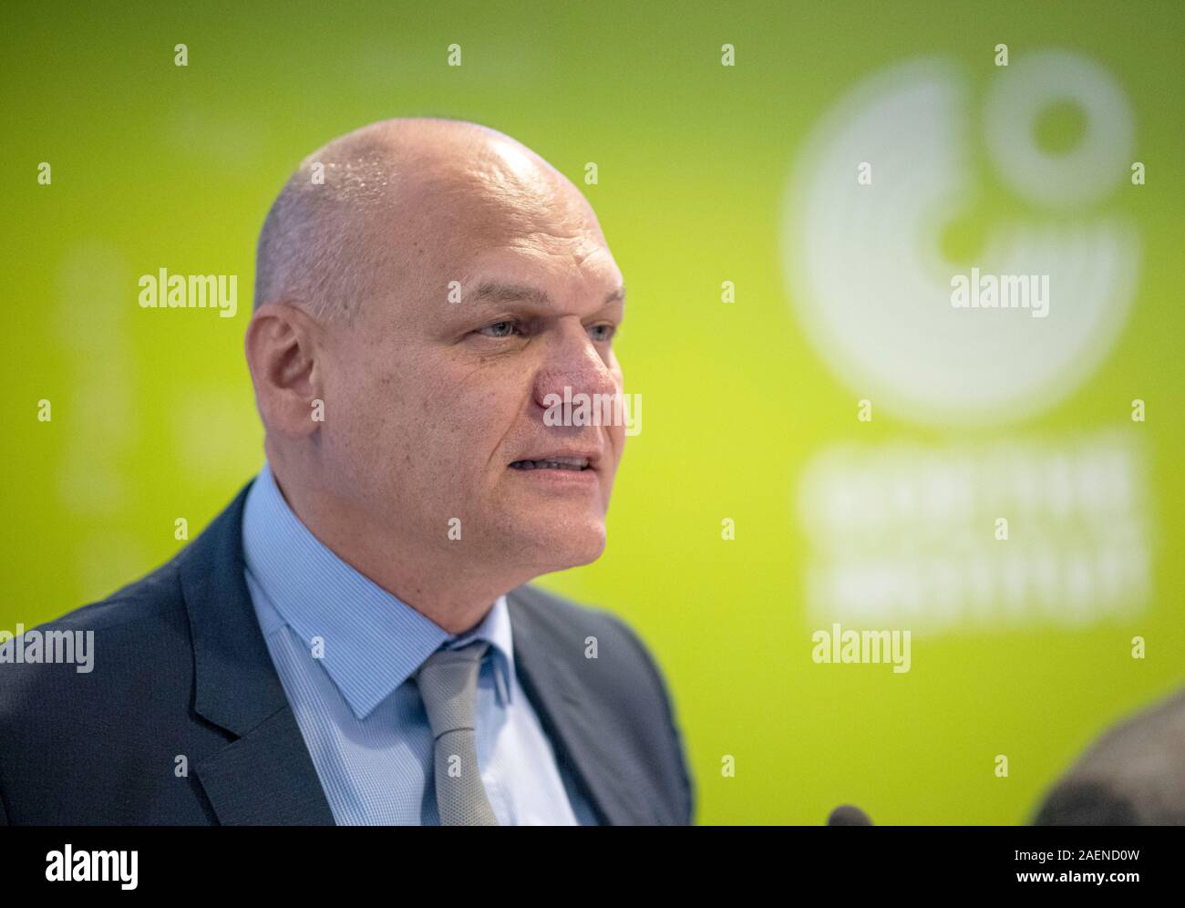 Berlin, Deutschland. 10 Dez, 2019. Johannes Ebert, Generalsekretär des Goethe-Instituts, spricht auf der Pressekonferenz des Goethe-Instituts über aktuelle Entwicklungen und Projekte. Credit: Fabian Sommer/dpa/Alamy leben Nachrichten Stockfoto