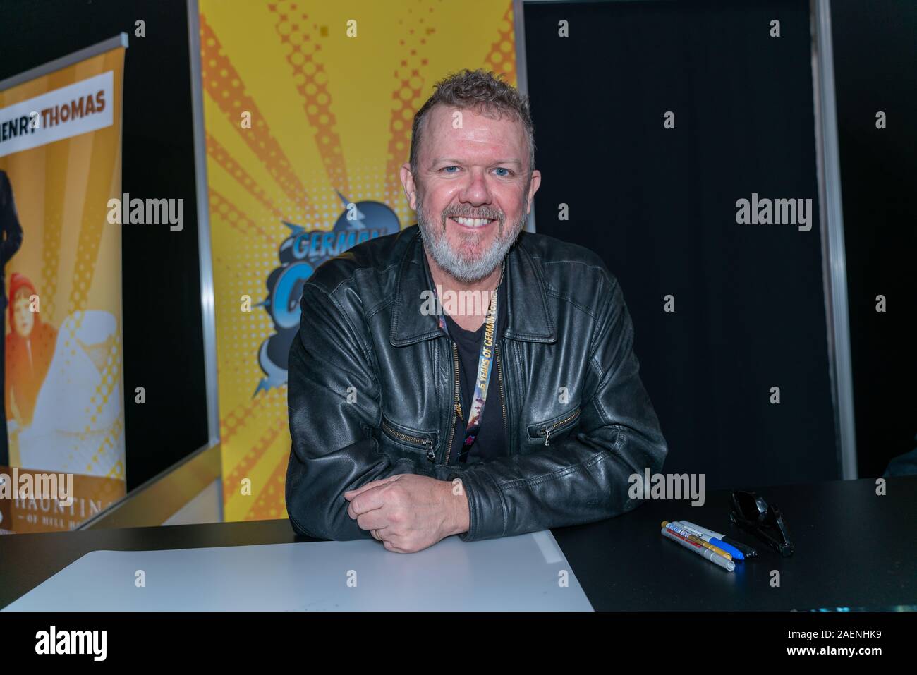 DORTMUND, Deutschland - 8. Dezember 2019: Robert MacNaughton (* 1966, US-amerikanischer Schauspieler - E.T.) an deutschen Comic Con Dortmund, einem zweitägigen Fan Convention Stockfoto