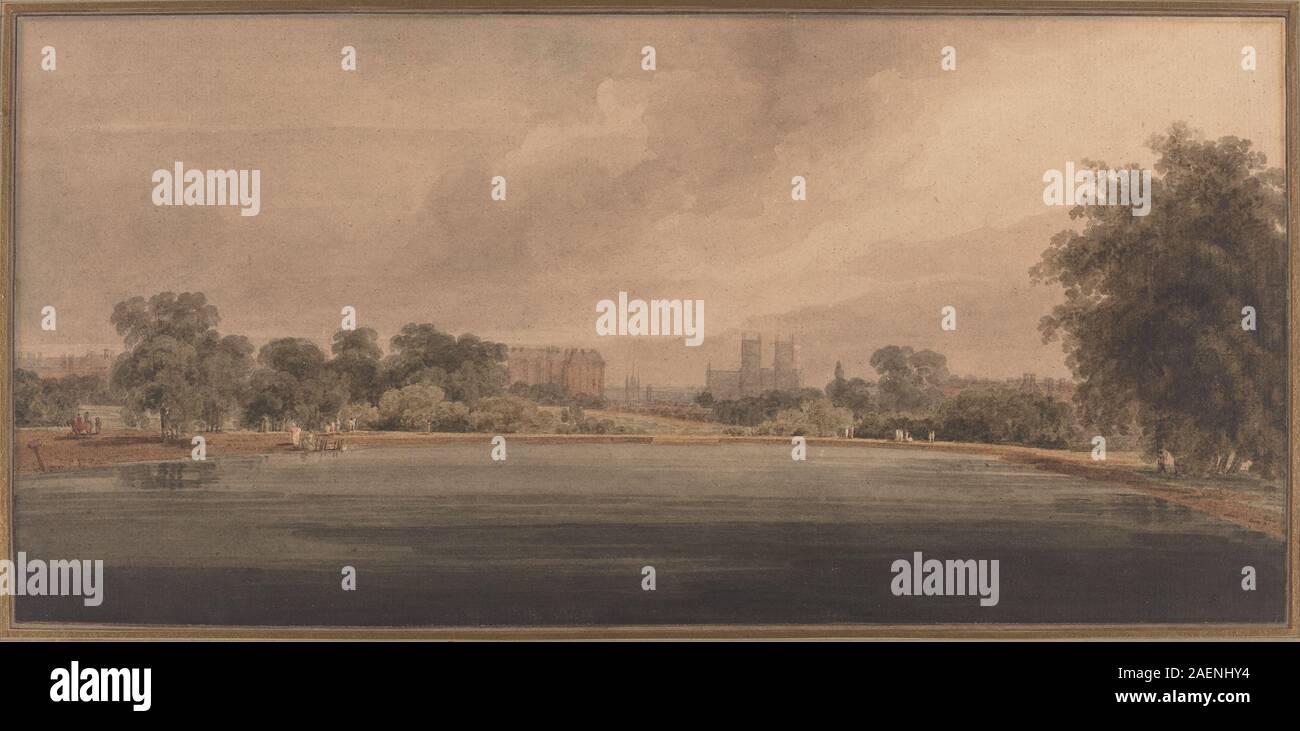 Thomas Girtin, St James' Park mit Blick auf die Westminster Abbey, St. James' Park mit Blick auf die Westminster Abbey Stockfoto