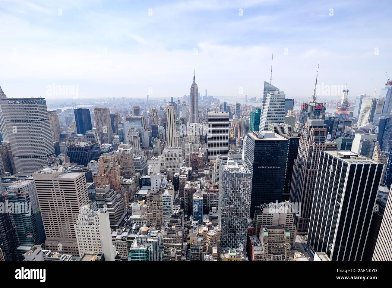 Weiter Blick auf die Skyline von Manhattan Stockfoto