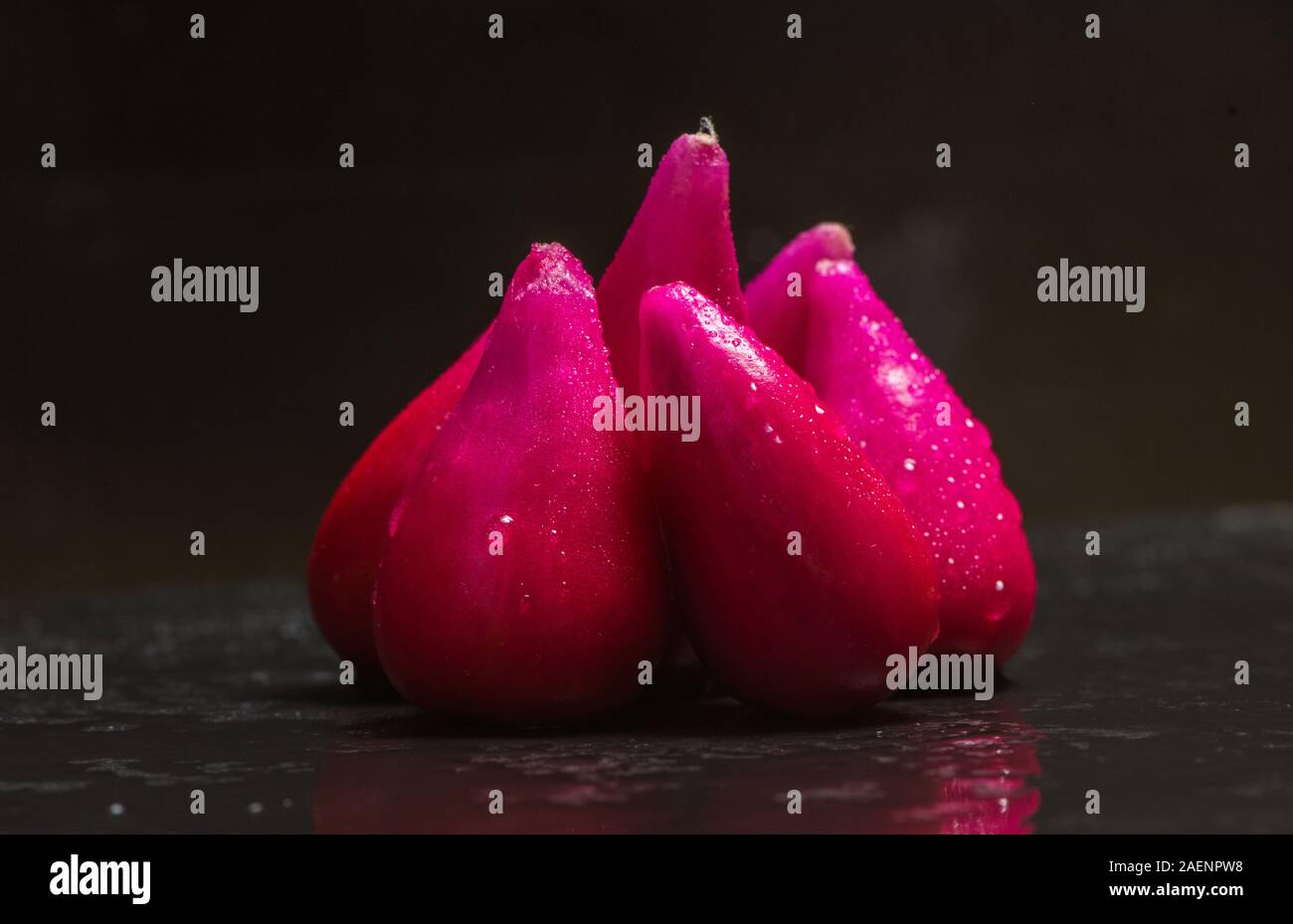 Pitiguey Pink Fresh Fruit Group Close Up Stockfoto