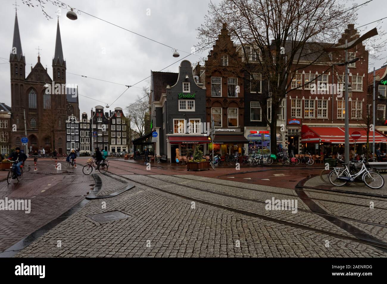 Straßen und saquares von Amsterdam, Holland Stockfoto