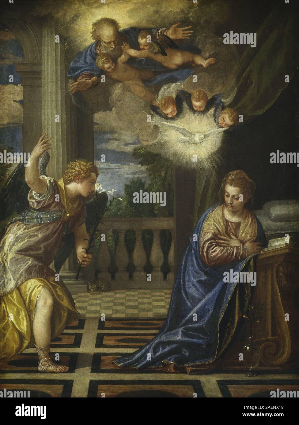 Veronese und Workshop, Verkündigung, c 1583-1584, Verkündigung; c. 1583/1584 Stockfoto