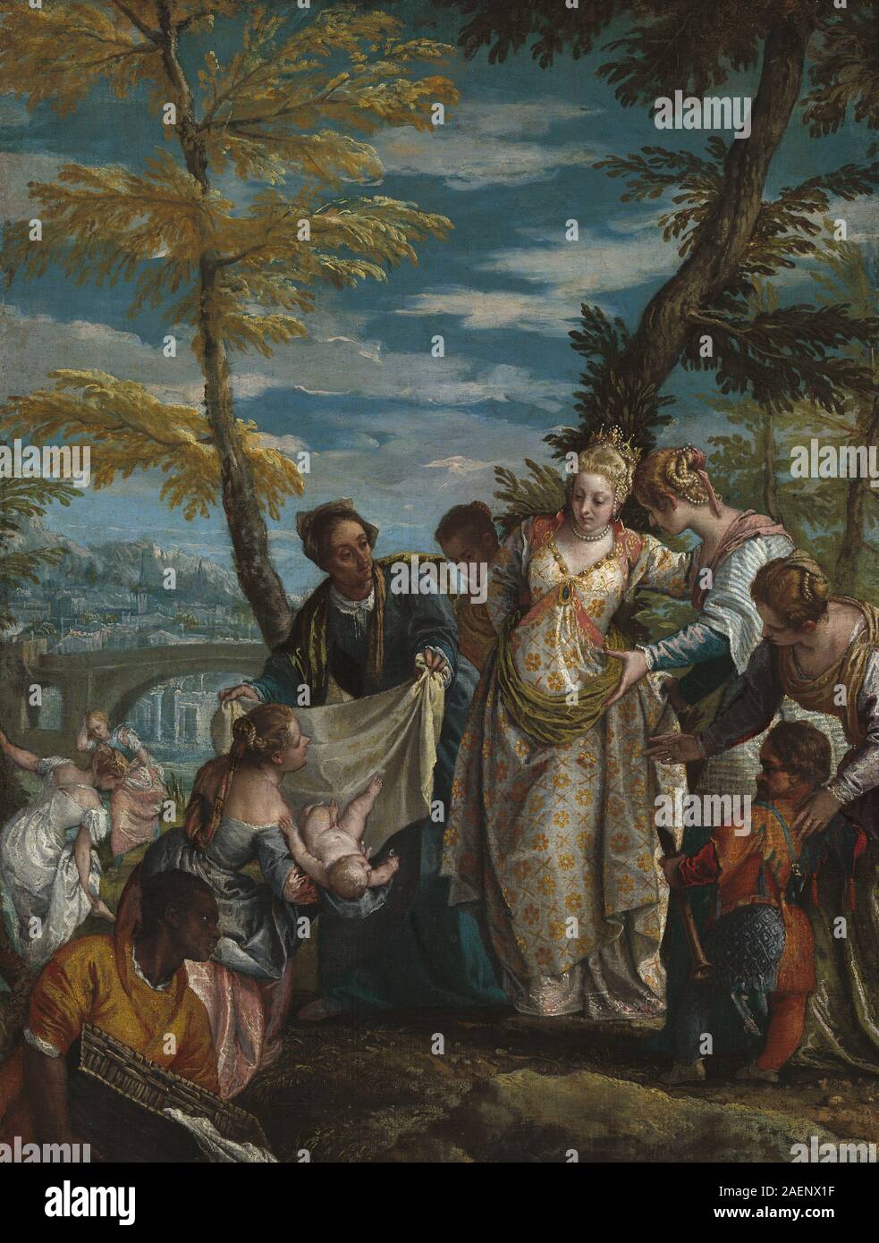 Veronese, die Feststellung des Mose, c 1581-1582, die Feststellung des Mose; c. 1581/1582 Stockfoto