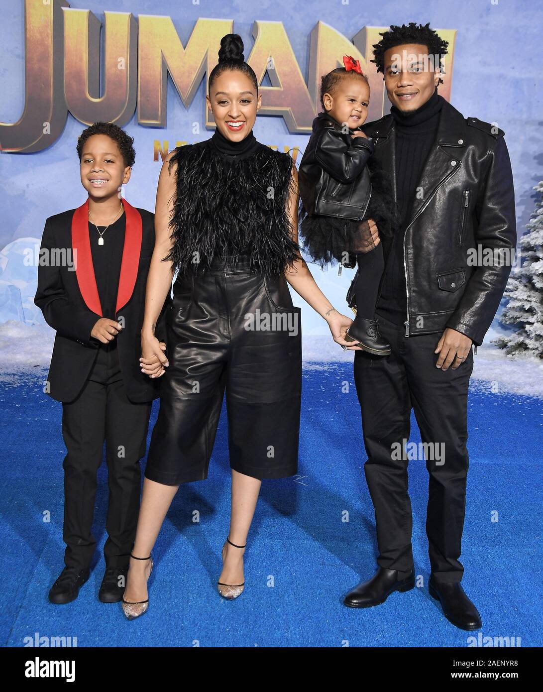 Los Angeles, USA. 09 Dez, 2019. (L - R) Cree Hardrict, Tia Mowry-Hardrict, Cory Hardrict und Kairo Tiahna Hardrict im JUMANJI DAS NÄCHSTE LEVEL Los Angeles Premiere gehalten an der TCL Chinese Theatre in Hollywood, CA am Montag, Dezember 9, 2019. (Foto durch Sthanlee B. Mirador/Sipa USA) Credit: Sipa USA/Alamy leben Nachrichten Stockfoto