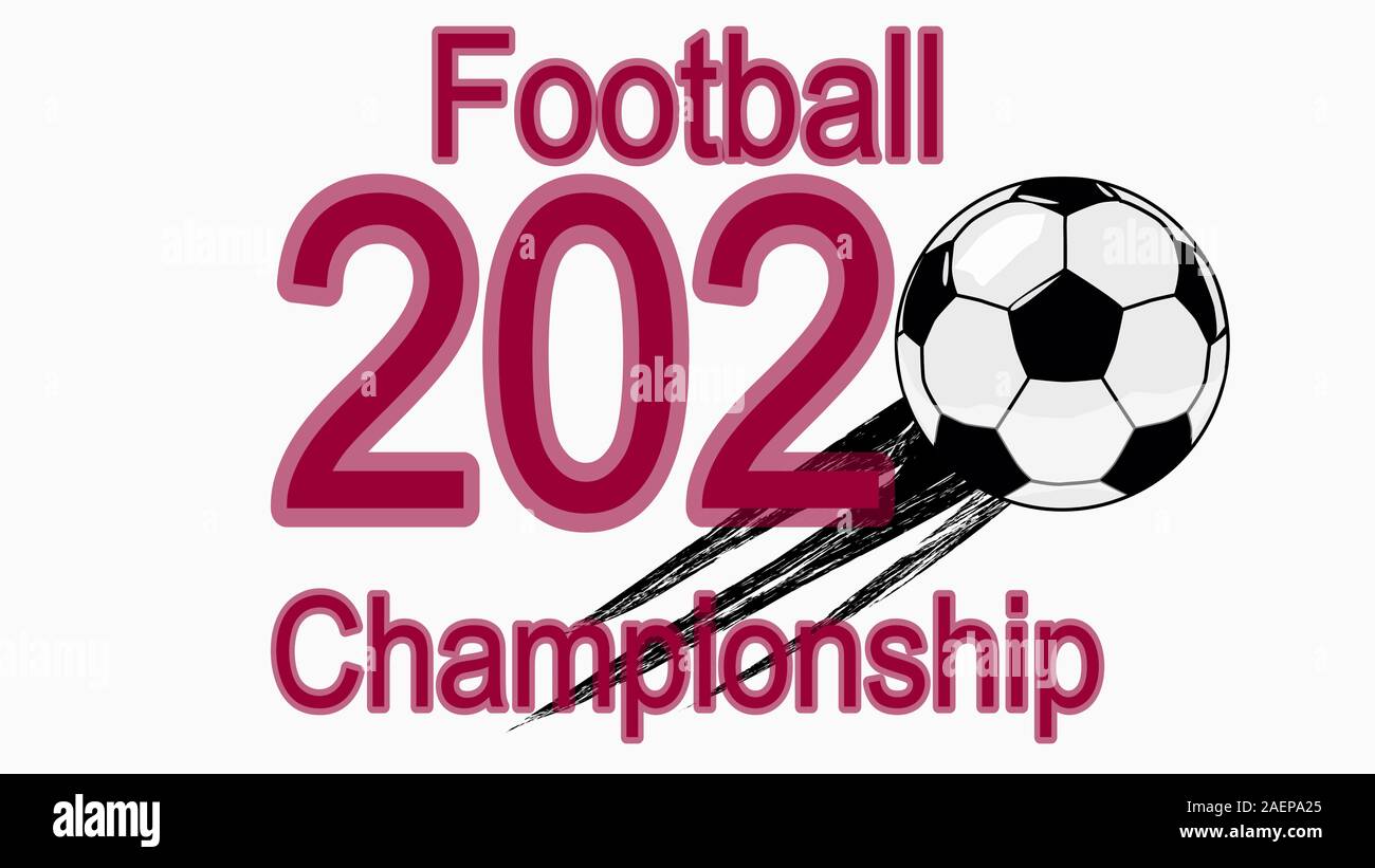 2020 Fußball-Europameisterschaft, Banner, web design Ball im Jahr 2020 Stock Vektor