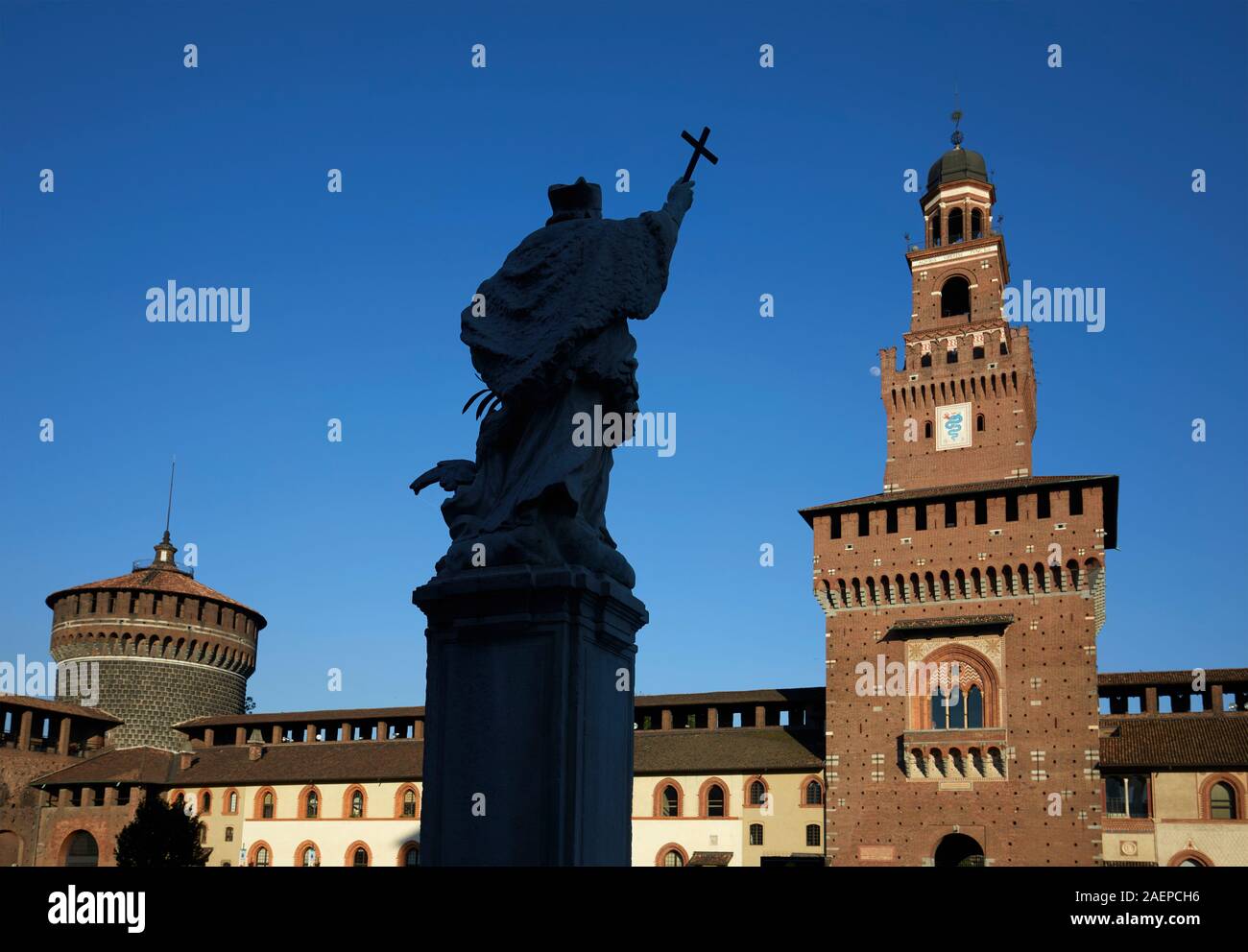 Das Sforza-Schloss (Castello Sforzesco), Mailand, Italien Stockfoto