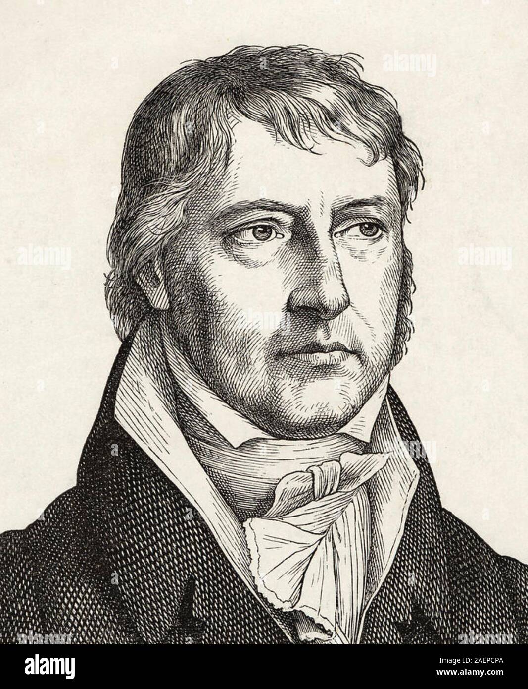 GEORG HEGEL (1770-1831) deutscher Philosoph über 1810 Stockfoto