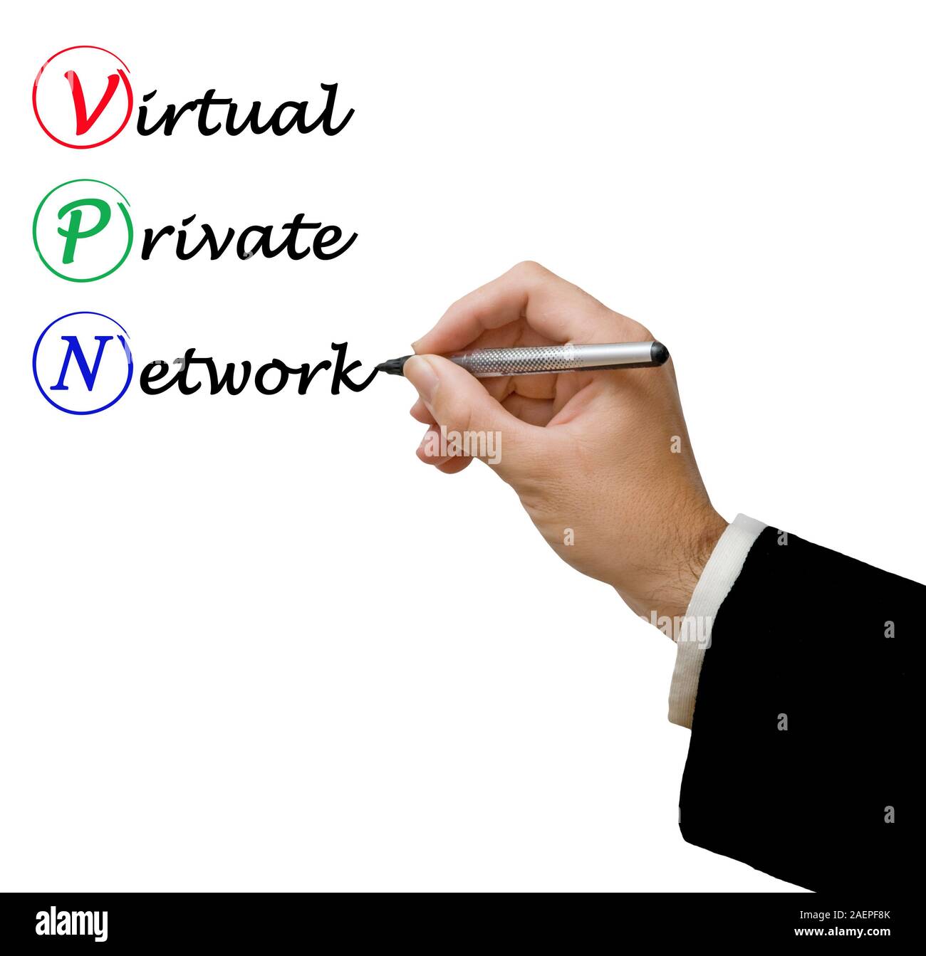 Virtuelles privates Netzwerk Stockfoto