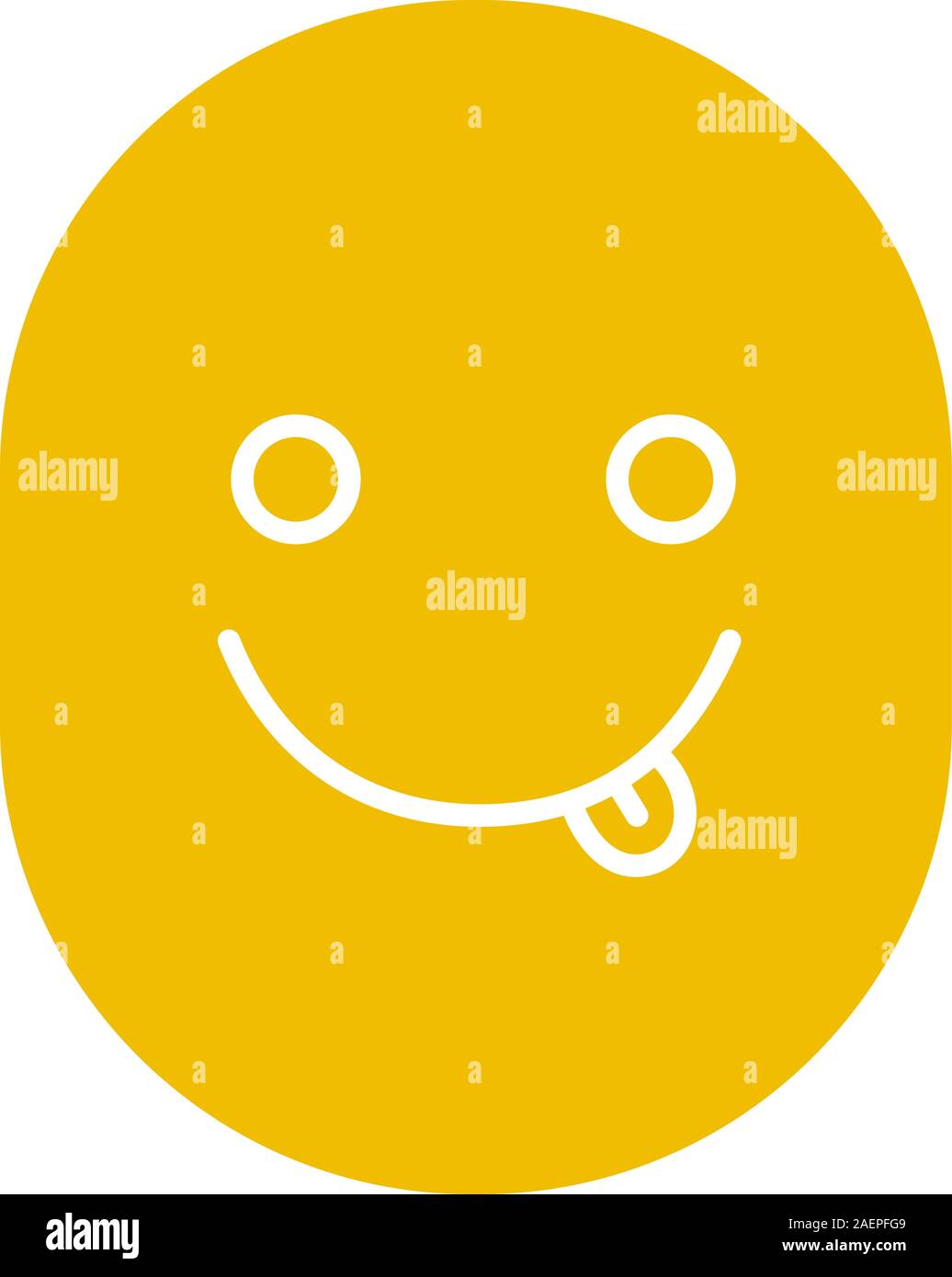 Lecker Smiley Mit Offenen Augen Glyphe Farbe Symbol Silly Goofy Dummes Gesicht Silhouette Symbol Auf Weissem Hintergrund Negativer Platz Vector Illustration Stock Vektorgrafik Alamy