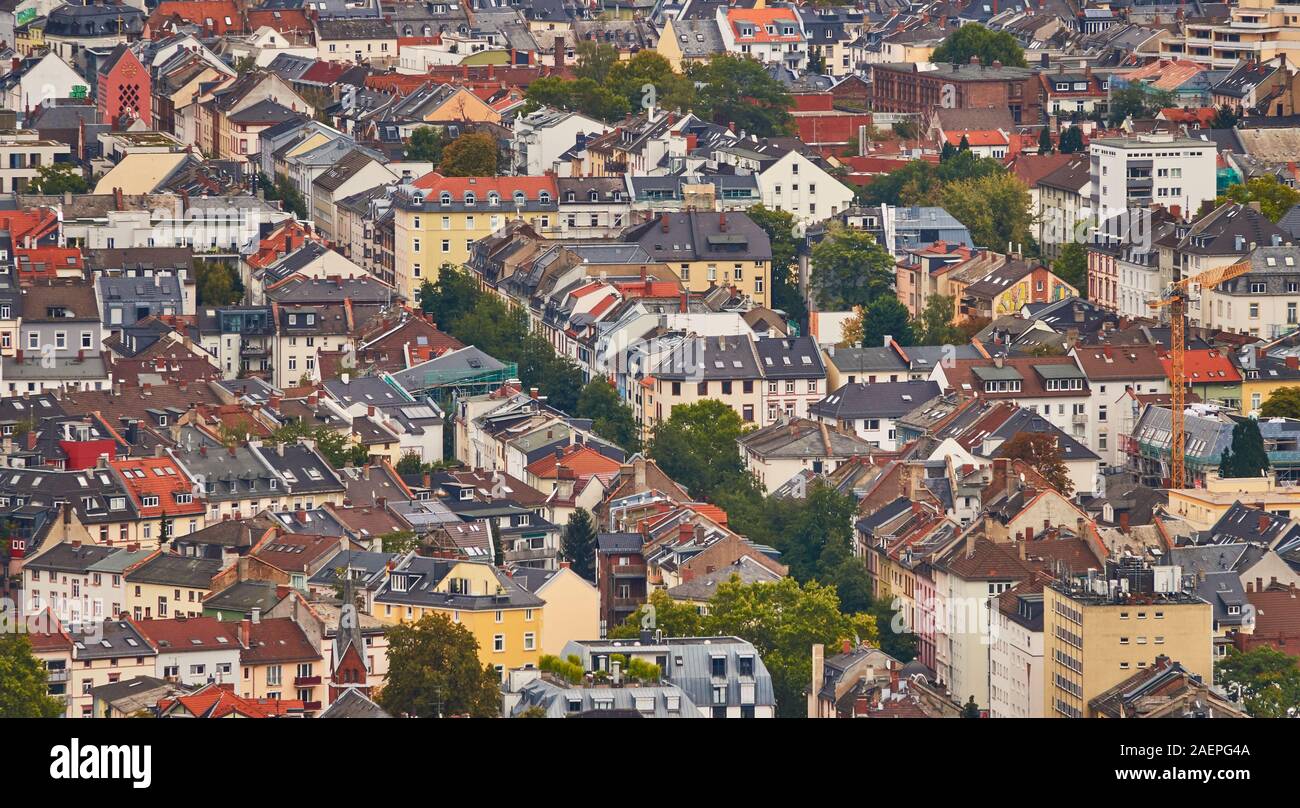 Ansicht von oben Apartment Gebäude aus der Gründerzeit in einer großen deutschen Stadt Stockfoto