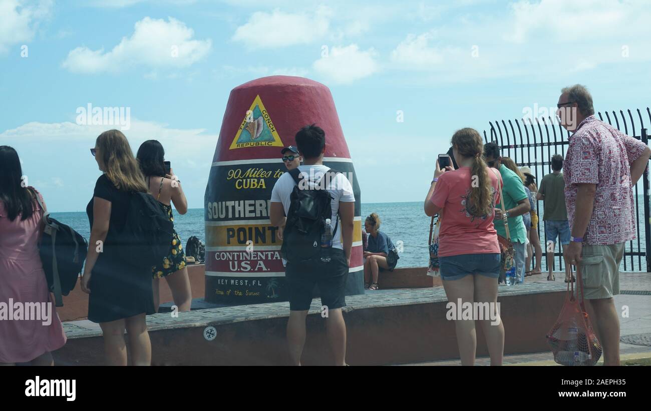 Southernmost Point, Key West Stockfoto