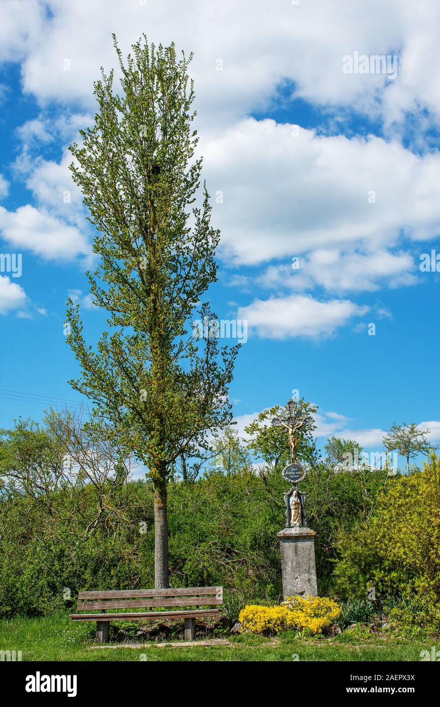Feldkreuz in Dorfmerkingen • Baden-Württemberg Deutschland Stockfoto