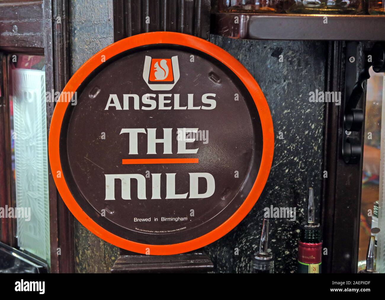 Ansells, The Mild, Bier, Ale, aus Aston, Birmingham, England, Großbritannien Stockfoto