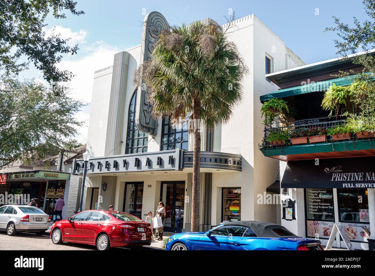 Orlando Winter Park Florida, Innenstadt, Park Avenue, Einkaufsviertel, altes Colony Theater Gebäude, ehemaliges Kino, historisches Viertel, Art Deco Architektur, e Stockfoto