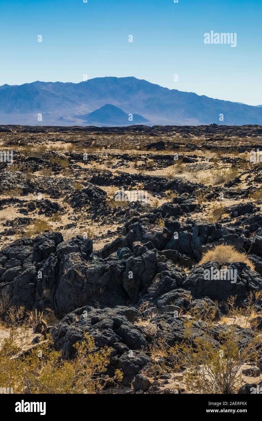 Amboy Krater, ein BLM-verwalteten National Natural Landmark entlang der Route 66 in Kalifornien, USA Stockfoto