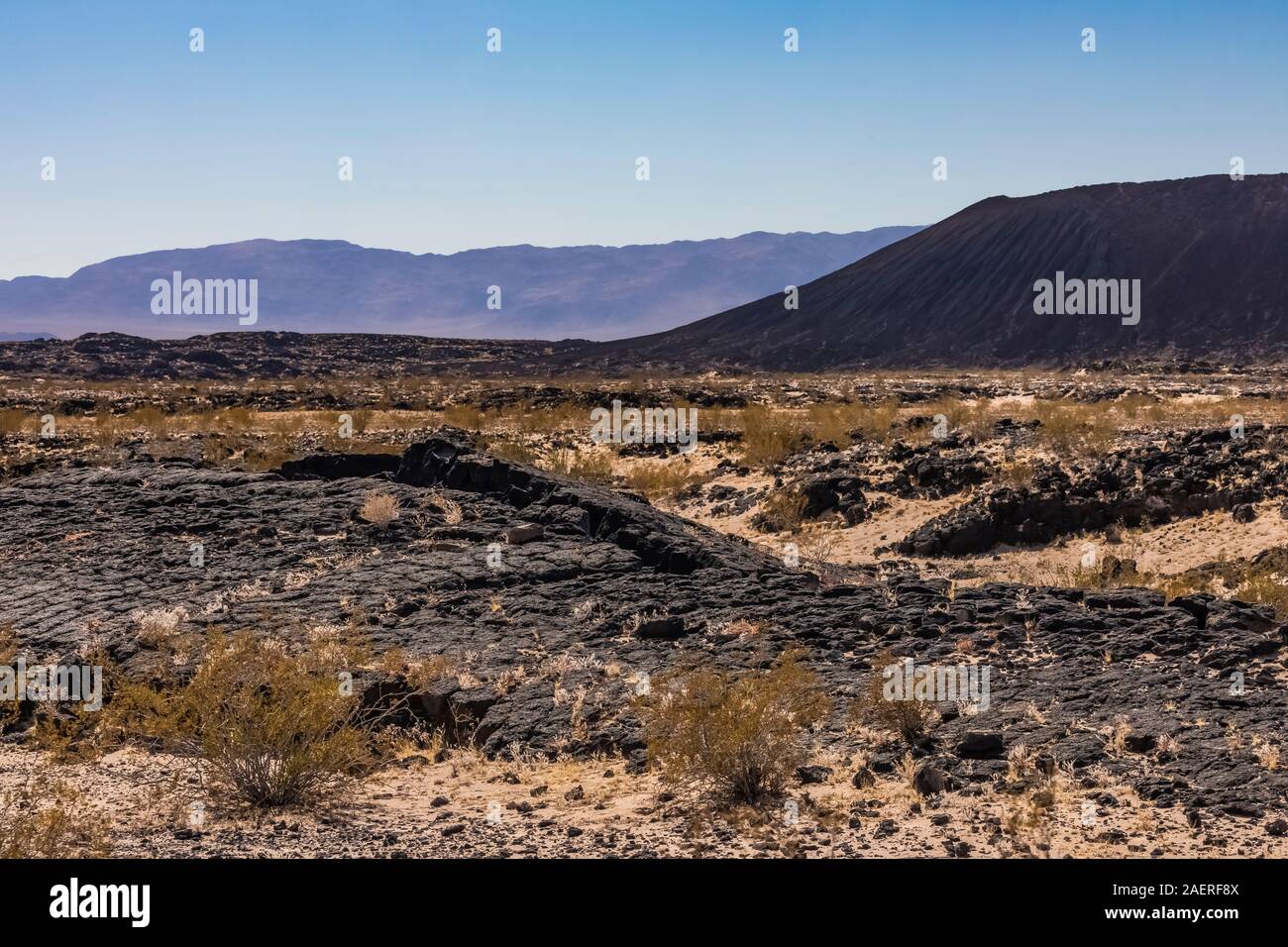 Amboy Krater, ein BLM-verwalteten National Natural Landmark entlang der Route 66 in Kalifornien, USA Stockfoto