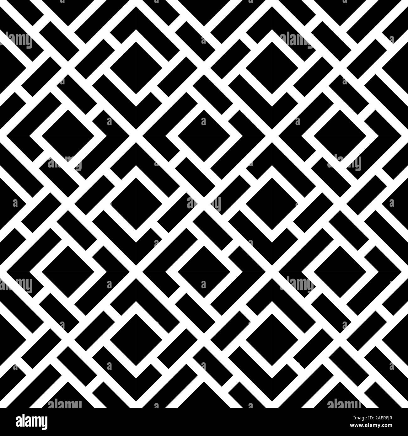 Abstrakte moderne geometrische Form nahtlose Muster. Schwarz, Weiß. Stock Vektor
