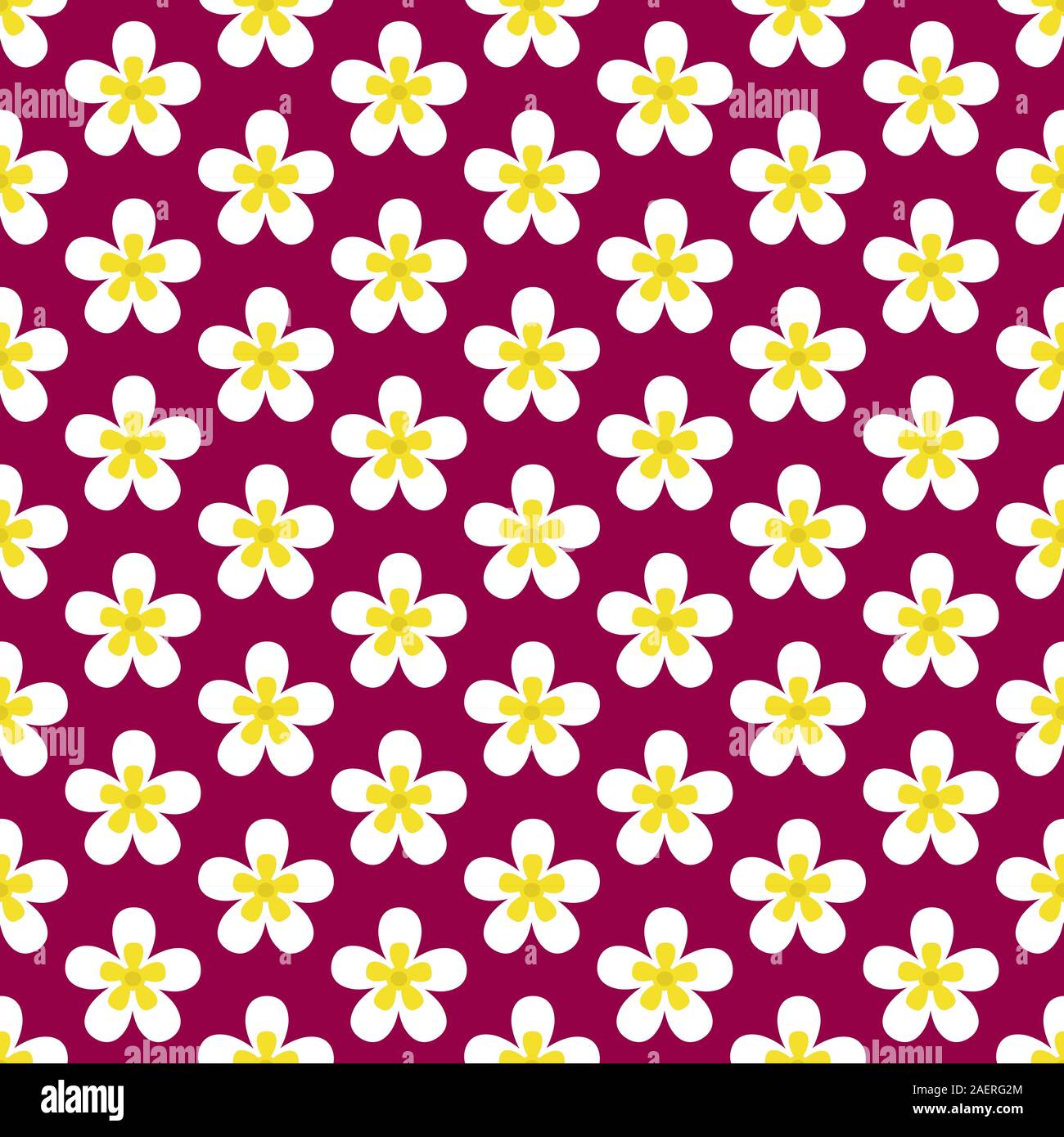 Helle florale nahtlose Muster Vektor. Geometrische wiederholen Hintergrund große für Hintergründe, Kulissen und Stoffdessins. Pink, Gelb, Weiß. Stock Vektor